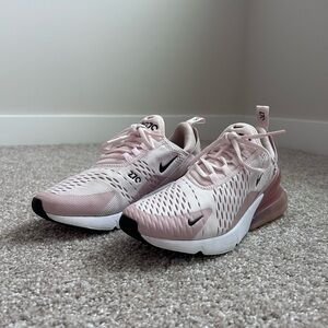 Nike Air Max 270 Light Soft Pink Rose White Womens Size 8 AH6789-604